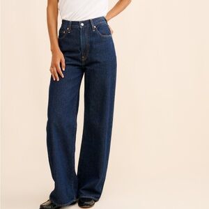 Levi's Ribcage Wide Leg Jeans Stone Blue Size 26 NWOT